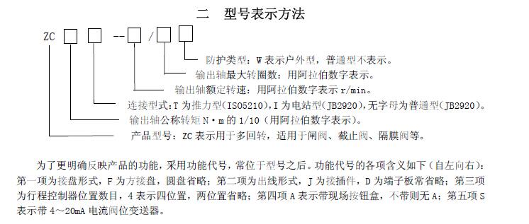 zc45-18/20閥門電動裝置說明書、接線圖